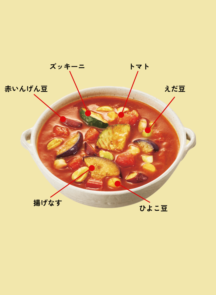 ひきわり豆のトマトカレー