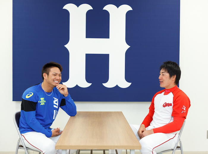 丸佳浩選手と田中広輔選手