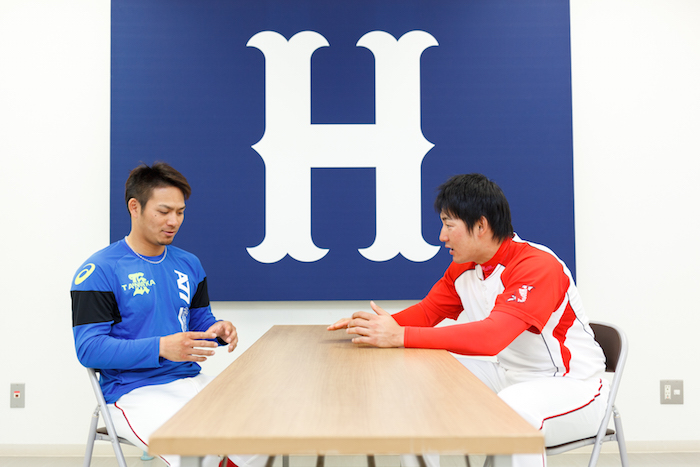 丸佳浩選手と田中広輔選手