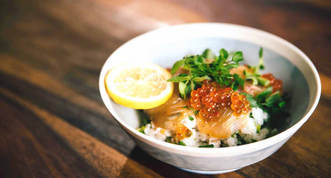 鯛とクレソンのレモン醤油漬けごはん