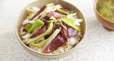 カツオの大葉しょう油漬け丼