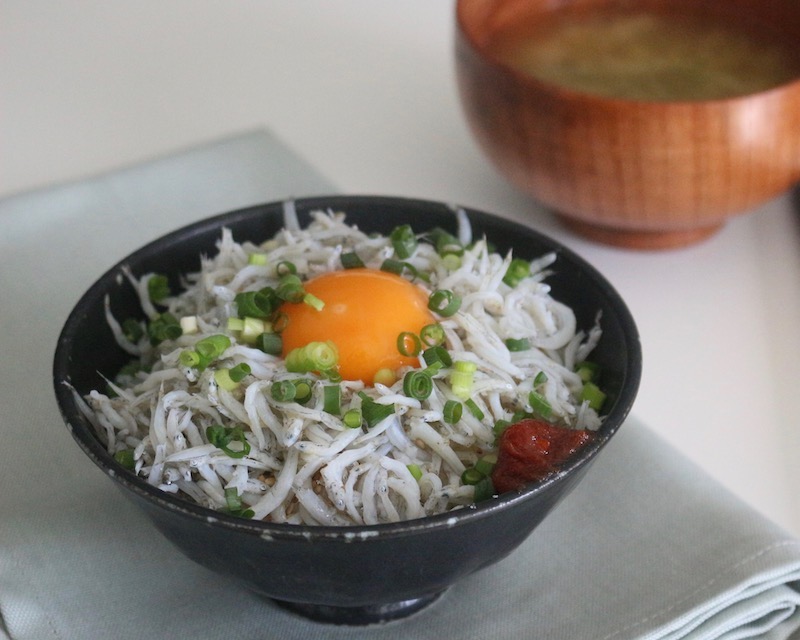 韓国風ネギ塩しらす丼