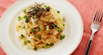 電子レンジでできるトロトロ玉ねぎの塩ツナパスタ