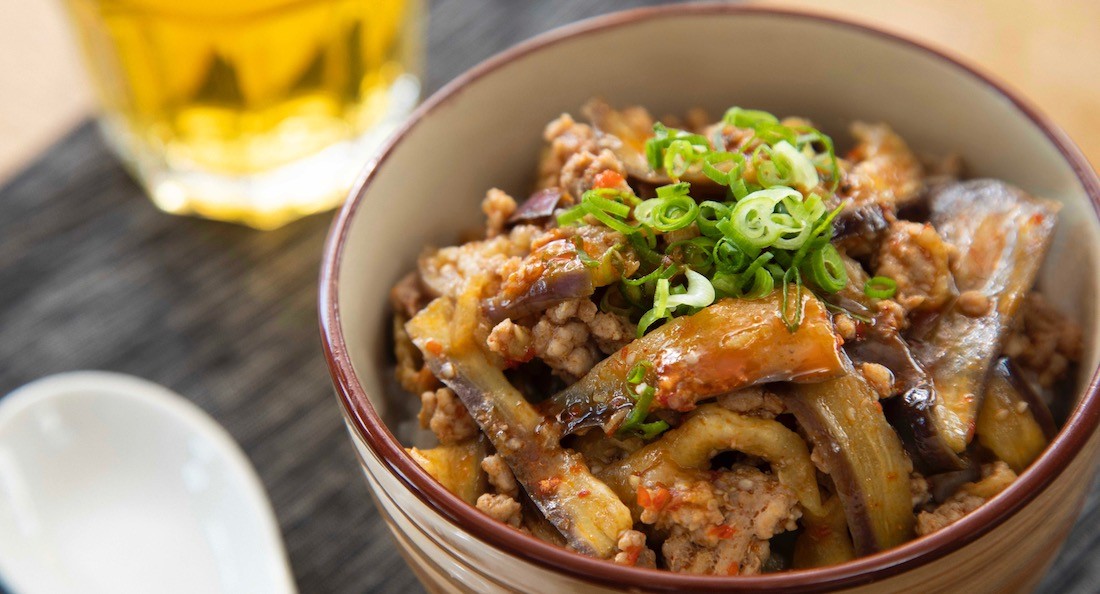 麻婆風トロなす丼